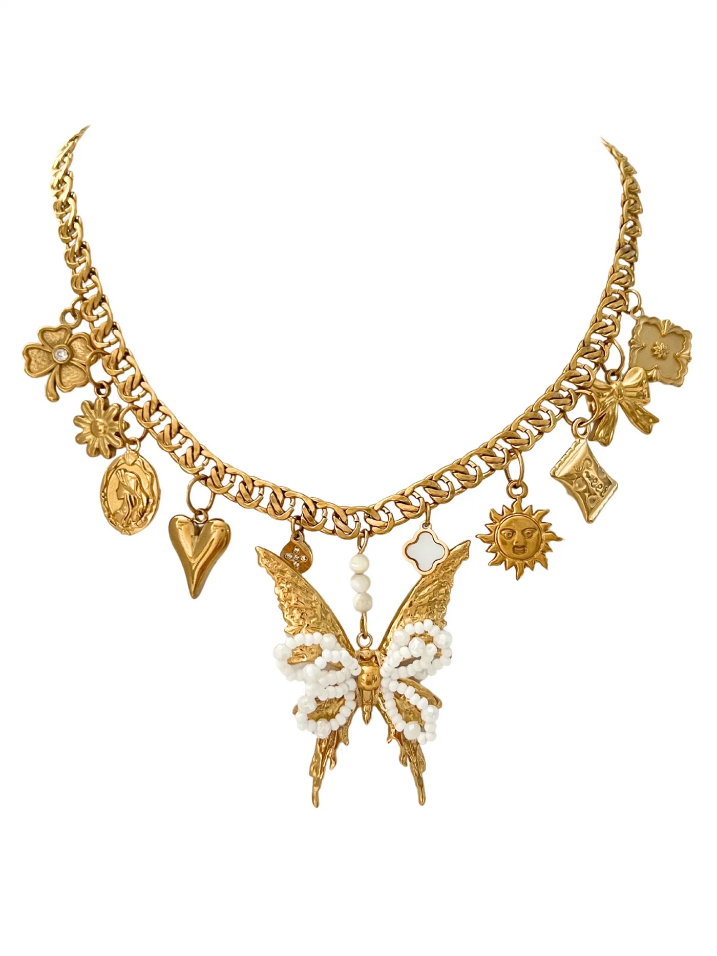 Flutter Butterly Charm Necklace
