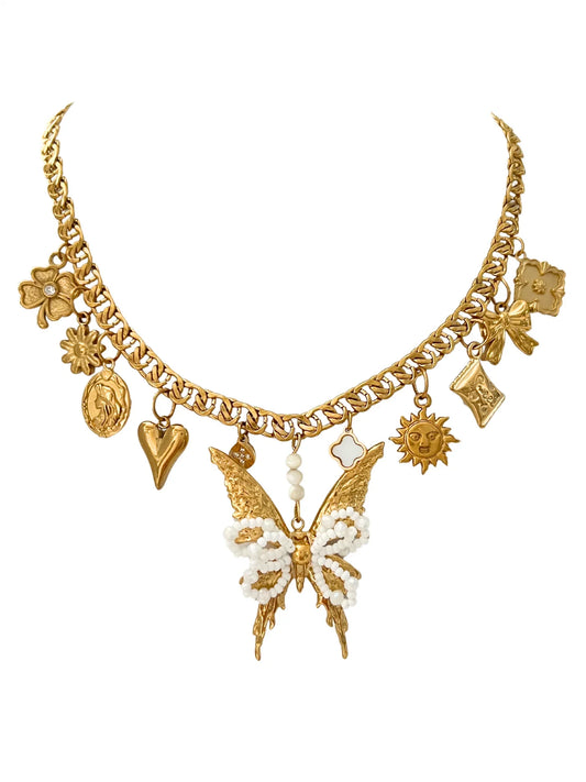 Flutter Butterly Charm Necklace